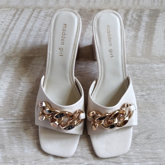 Madden Girl Golden-C Block Heel Slip On Sandals - Picture 2 of 10